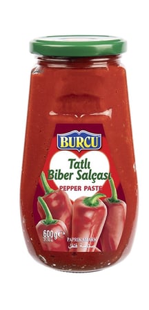 Burcu Tatlı Biber Salçası 600 gr Cam 2 li