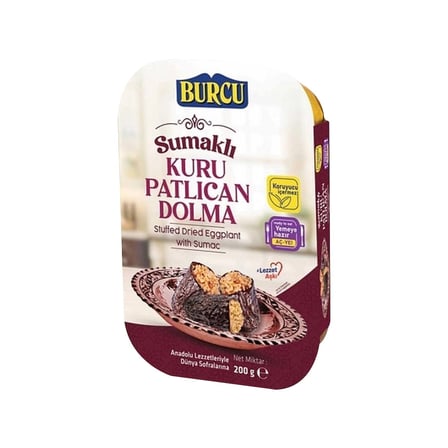 Burcu Kuru Patlıcan Dolma 200 gr x 8 li Kutu