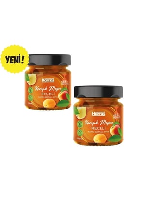 Şeker İlavesiz Karışık Meyve Reçeli 275 G x 2 Adet - %65 Meyve Oranlı Kayısı Şeftali Ayva Karışımı