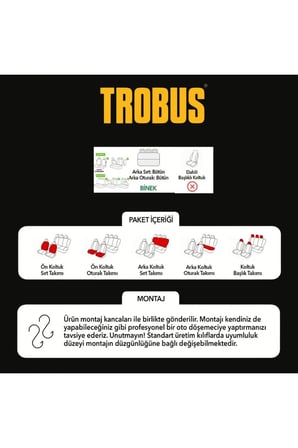 Tegin Natura Serisi Raşel Gri Siyah Oto Koltuk Kılıfı – Üniversal Uyumlu