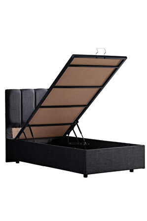 Defne Tek Kişilik Baza Başlık Comfort Yatak Seti, Açık Gri
