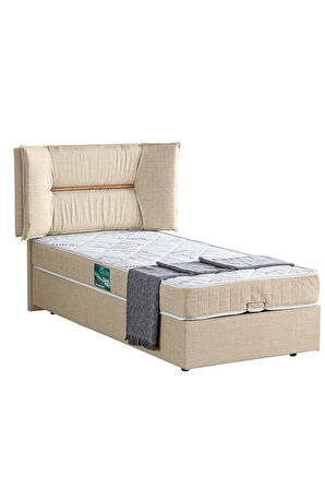 Lizbon Ikili Set, Tek Kişilik Baza Başlık Seti, Gri