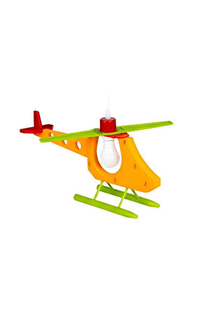 KDF001H ÇOCUK ODASI HELİKOPTER SARKIT AVİZE — RENKLİ TASARIM / E27 DUY - SARI