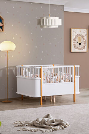 Sallanan MDF Beşik, Bella Büyüyen Beşik 90x120 - Bella Karyola 90x190