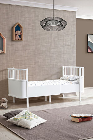 Mdf Beşik, Bella Büyüyen Beşik 90x120 1 Adet Comfort Yatak