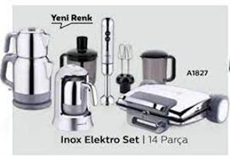 Korkmaz A1827 Inox 14 Parça Elektro Set