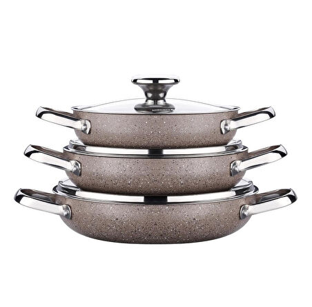 KORKMAZ A2920 BROWNİ 6 PARÇA OMLET SET