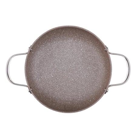Korkmaz browni 20 cm yanmaz yapışmaz cam kapaklı  sahan