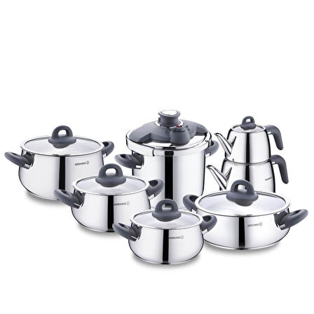 KORKMAZ A1756-3 BELLA FÜME 14 PARÇA HİPER SET 