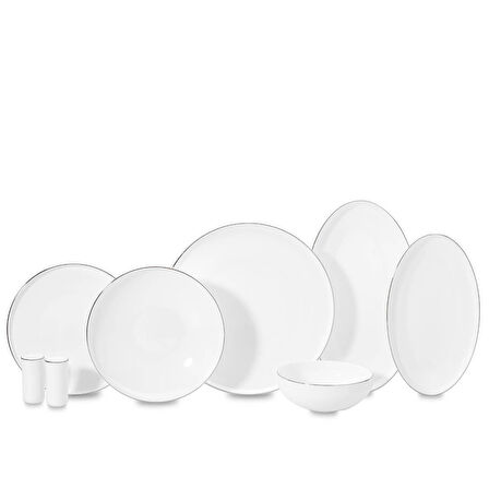 Korkmaz Diana Collection 60 Parça Platin Yemek Takımı