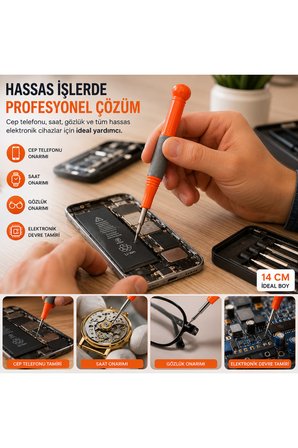 PX Hassas Cep Telefonu Tamir Tornavidası İphone 4G Uyumlu Elektronik Gözlük Saat Tamir Aracı - 14 Cm
