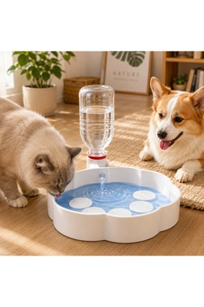 Otomatik Kedi Su Kabı | Hazneli Kedi Su Kabı | Yerçekimli Otomatik Su Kabı | Otomatik Su Sebili | Kedi Su Pınarı Tipi Su Kabı | Kedi ve Köpek Su Kabı
