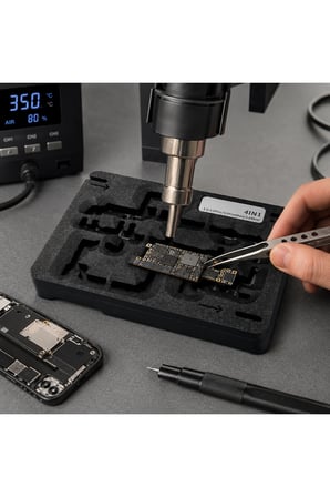Iphone 12 / 12 Pro / 12 Pro Max / 12 Mini Uyumlu 4'ü 1 Arada Anakart Orta Katman Reballing Lehimleme Kalıbı Platformu