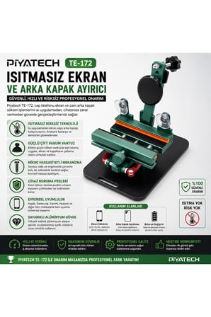 TE-172 Isıtmasız Cep Telefonu Ekran Ve Arka Kapak Ayırıcı Vantuzlu Tamir Mengenesi Fikstür