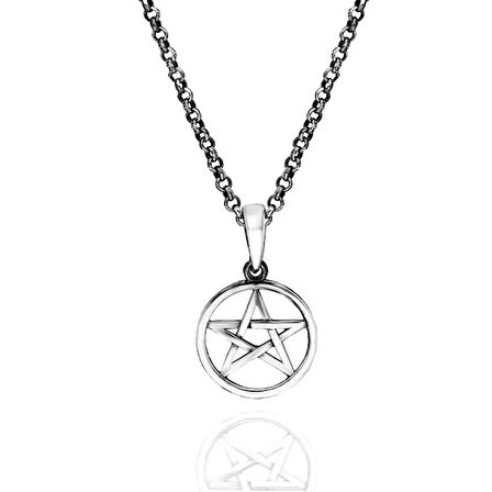 925 Ayar Gümüş Küçük Boy Pentagram Kolye