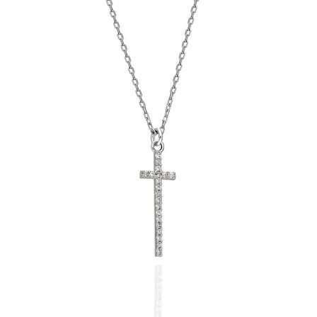 925 Ayar Gümüş Zirkon Taşlı Hac Kolye