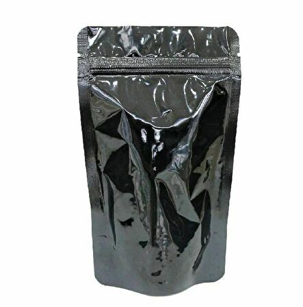 Si̇yah Parlak Alümi̇nyum Ki̇li̇tli̇ Doypack 13x22+4 Cm 250 Gr 1000 Adet
