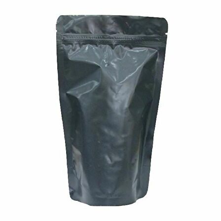 Mat Si̇yah Alümi̇nyum Ki̇li̇tli̇ Doypack 13x22+4 Cm 250 Gr 100 Adet