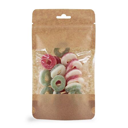 Kraft Geni̇ş Pencereli̇ Ki̇li̇tli̇ Doypack 13x22+4 Cm 250 Gr 100 Adet