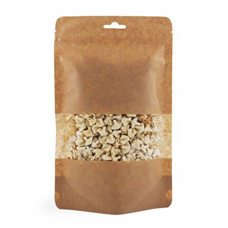 Kraft Dar Pencereli̇ Ki̇li̇tli̇ Doypack 16x27+4,5 Cm 500 Gr 100 Adet