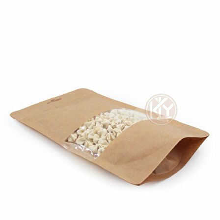 Kraft Dar Pencereli̇ Ki̇li̇tli̇ Doypack 16x27+4,5 Cm 500 Gr 100 Adet