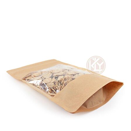 Kraft Geni̇ş Pencereli̇ Ki̇li̇tli̇ Doypack 20x30+5 Cm 1000 Gr 100 Adet
