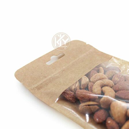 Kraft Geni̇ş Pencereli̇ Ki̇li̇tli̇ Doypack 11x18+3,5 Cm 100 Gr 1000 Adet