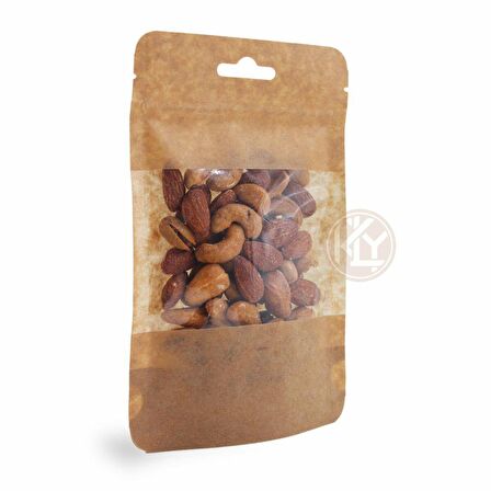 Kraft Geni̇ş Pencereli̇ Ki̇li̇tli̇ Doypack 11x18+3,5 Cm 100 Gr 100 Adet
