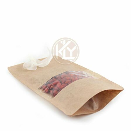 Kraft Dar Pencereli̇ Ki̇li̇tli̇ Doypack 11x18+3,5 Cm 100 Gr 1000 Adet