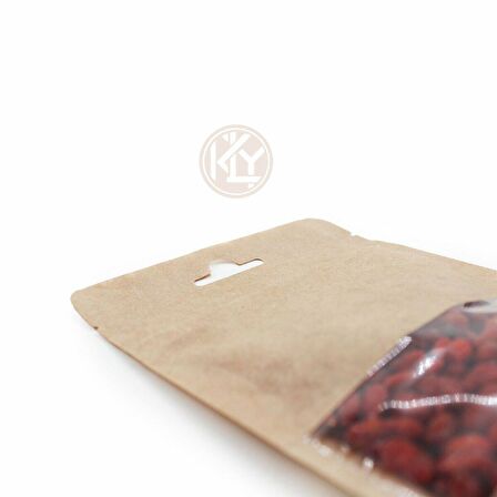 Kraft Dar Pencereli̇ Ki̇li̇tli̇ Doypack 11x18+3,5 Cm 100 Gr 100 Adet