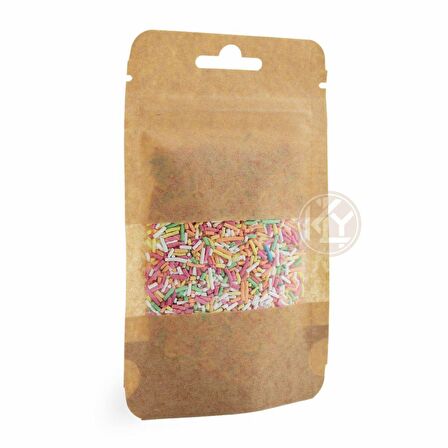 Kraft Dar Pencereli̇ Ki̇li̇tli̇ Doypack 9x15+3 Cm 50 Gr 100 Adet