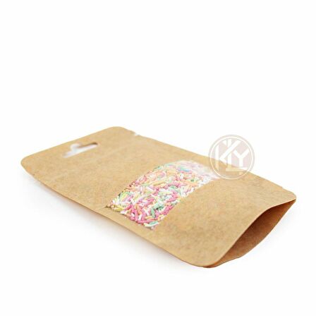 Kraft Dar Pencereli̇ Ki̇li̇tli̇ Doypack 9x15+3 Cm 50 Gr 100 Adet