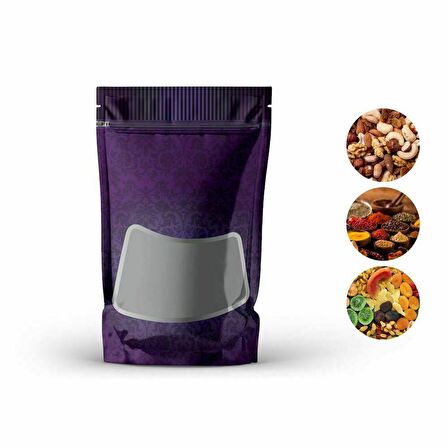 Mor Zemin Pencereli Doypack 11x18+3 Cm 100 Gr 1000 Adet