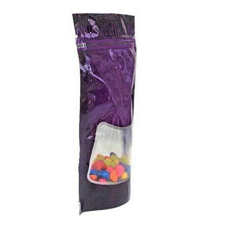 Mor Zemin Pencereli Doypack 11x18+3 Cm 100 Gr 1000 Adet