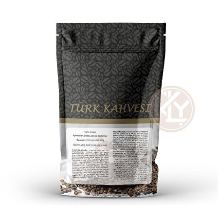 Kahve Desenli̇ Ki̇li̇tli̇ Si̇yah Doypack 13x18+3,5 Cm 100 Gr 1000 Adet