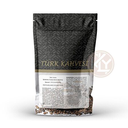 Kahve Desenli̇ Ki̇li̇tli̇ Si̇yah Doypack 13x18+3,5 Cm 100 Gr 100 Adet