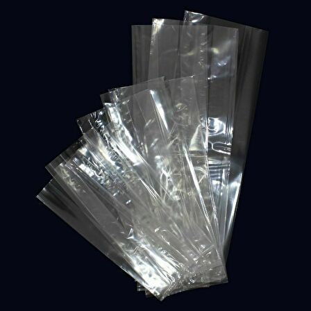 Şeffaf Yan Körüklü Torba 6x18+2 Cm 100 Gr (5 Kg)