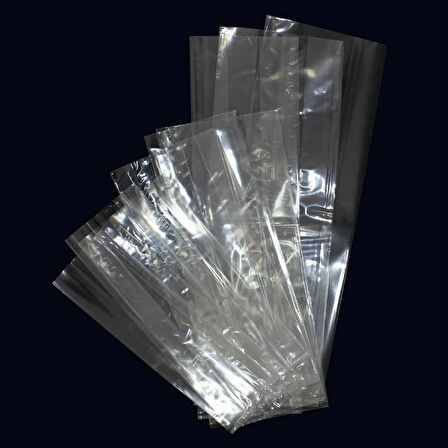 Şeffaf Yan Körüklü Torba 9x28+3 Cm 500 Gr (5 Kg)