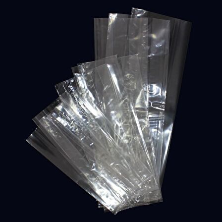 Şeffaf Yan Körüklü Torba 10x25+2 Cm 250 Gr (5 Kg)
