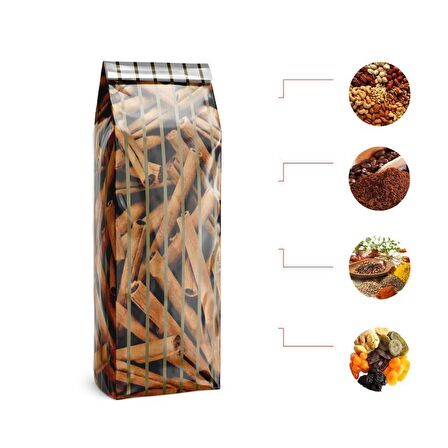 Altın Yaldız Çizgili Yan Körüklü Torba 8x32+2,5 Cm 500 Gr (5 Kg)