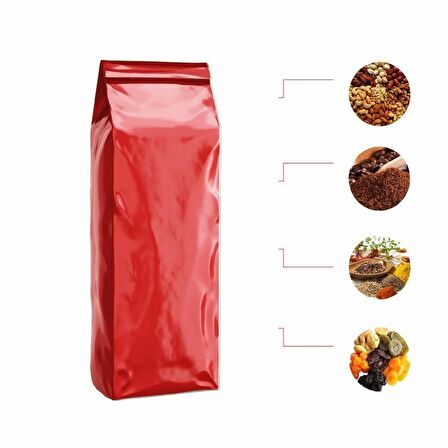 Kırmızı Alüminyum Yan Körüklü Torba 13x40+4 Cm 1000 Gr 100 Adet
