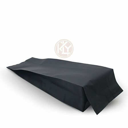 Si̇yah Mat Alümi̇nyum Yan Körüklü Torba 10x25+3 Cm 250 Gr 100 Adet