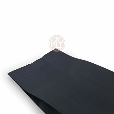 Si̇yah Mat Alümi̇nyum Yan Körüklü Torba 10x25+3 Cm 250 Gr 100 Adet