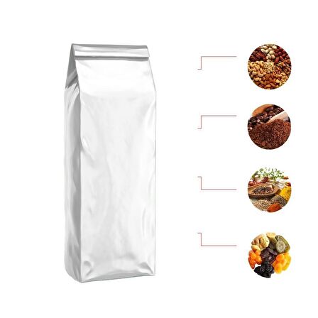 Beyaz Parlak Alümi̇nyum Yan Körüklü Torba 10x34+3 Cm 500 Gr 100 Adet