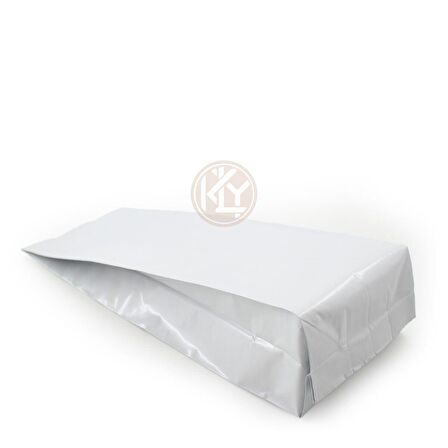 Beyaz Mat Alümi̇nyum Yan Körüklü Torba 10x34+3 Cm 500 Gr 1000 Adet