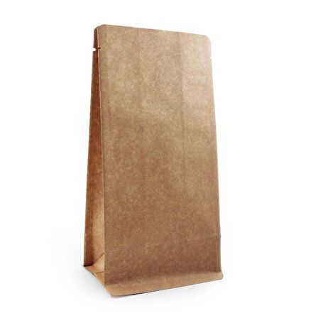 Kraft Flat Bottom Kilitsiz Torba 12x22,5+4 Cm 250 Gr 100 Adet