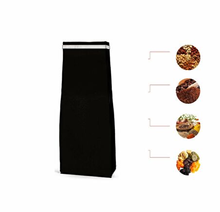 Siyah Kraft Alüminyum Yan Körüklü Torba 9,5x30+3,5 Cm 500 Gr 100 Adet