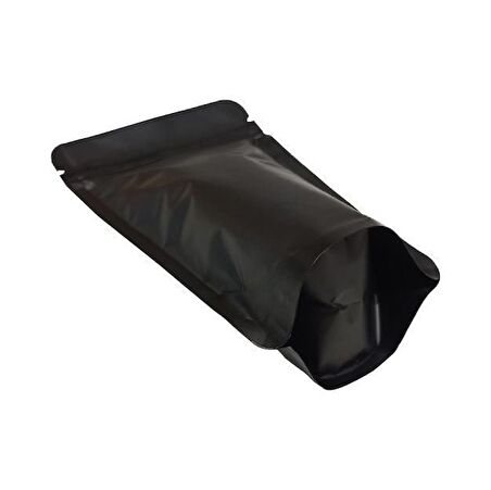 Mat Si̇yah Metali̇ze Ki̇li̇tli̇ Doypack 13x22,5+4 Cm 250 Gr 1000 Adet