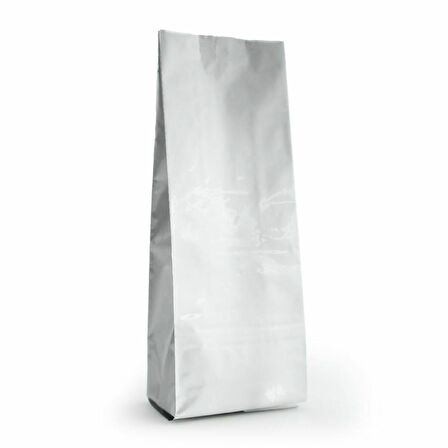 Gümüş Alümi̇nyum Yan Körüklü Torba 10x25+3 Cm 250 Gr 1000 Adet