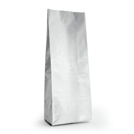 Gümüş Alümi̇nyum Yan Körüklü Torba 10x25+3 Cm 250 Gr 100 Adet